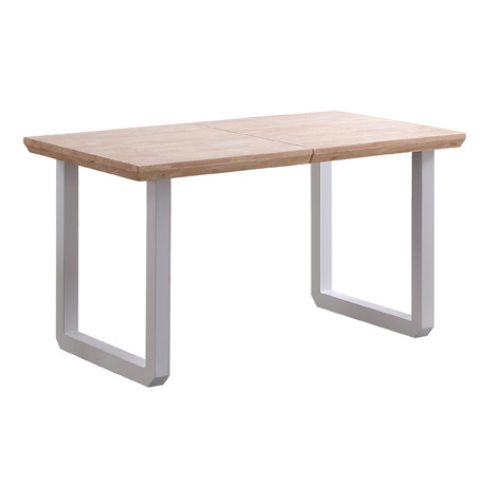 MESA COMEDOR EXTENSIBLE ROMA ROBLE NORDISH / BLANCO 140-18-220x80x77