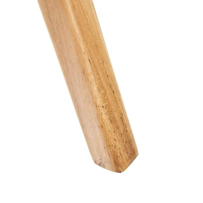 BUTACA BEIGE MADERA TECA-PIEL 74 X 78 X 75 CM