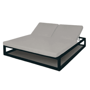 CAMA DOBLE LUANA GRAFITO-GRIS ACERO 180 X 200 X 43 CM