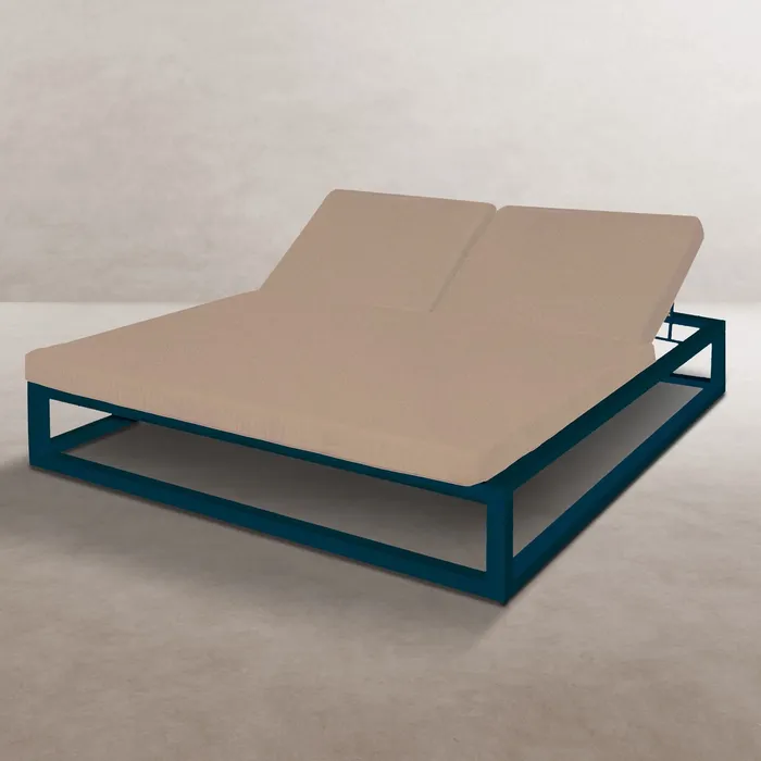 CAMA DOBLE LUANA GRAFITO-MOCCA 180 X 200 X 43 CM