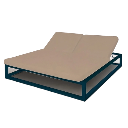 CAMA DOBLE LUANA GRAFITO-MOCCA 180 X 200 X 43 CM