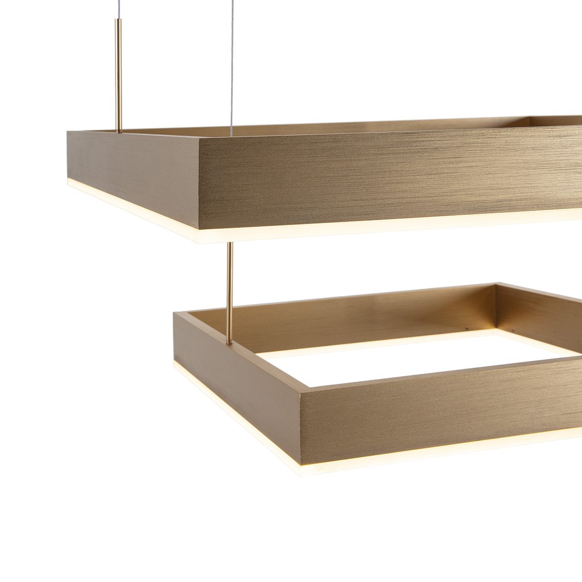 LÁMPARA TECHO METAL DORADO 60X60X120
