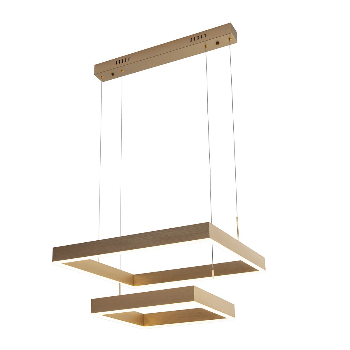 LÁMPARA TECHO METAL DORADO 60X60X120