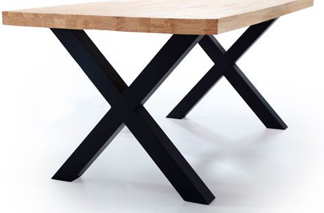 MESA COMEDOR FIJA X-LOFT ROBLE / NEGRO 160X90X76