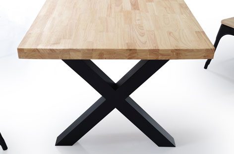 MESA COMEDOR FIJA X-LOFT ROBLE / NEGRO 160X90X76
