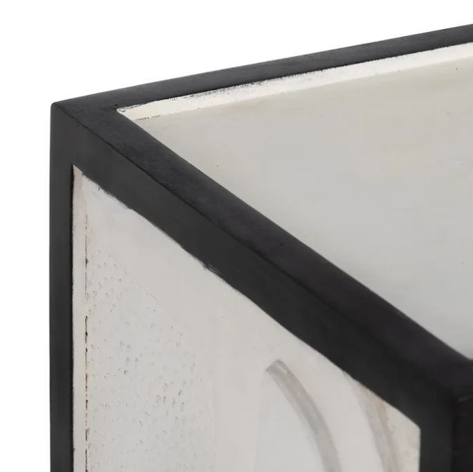 MUEBLE RECIBIDOR BLANCO-NEGRO 93X102X41