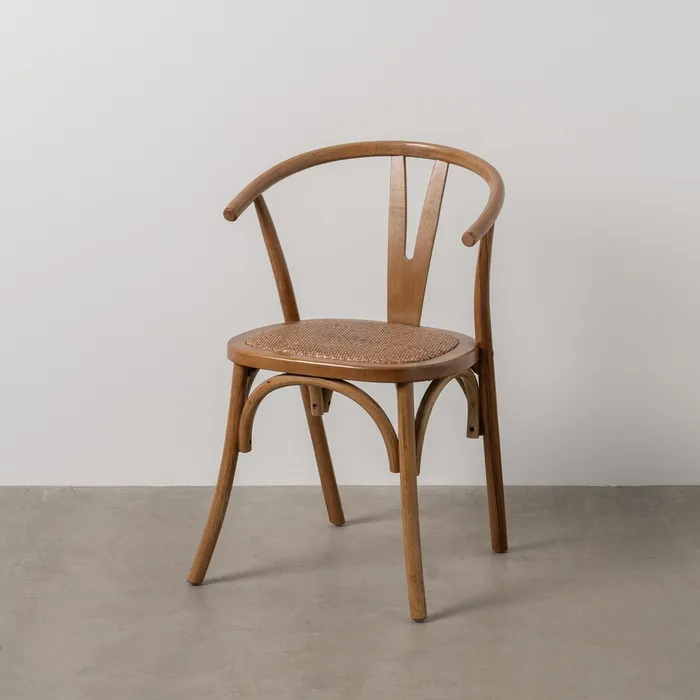 SILLA MIEL MADERA-RATÁN 55 X 50 X 81 CM