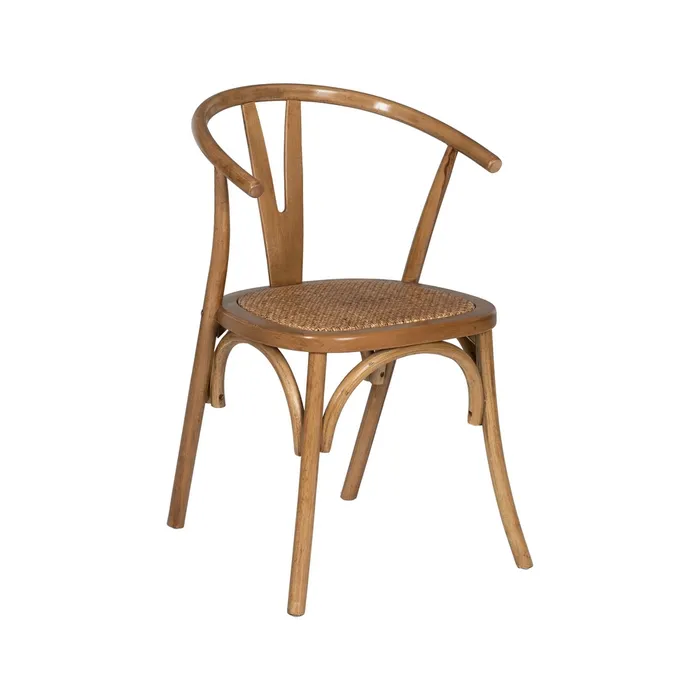 SILLA MIEL MADERA-RATÁN 55 X 50 X 81 CM