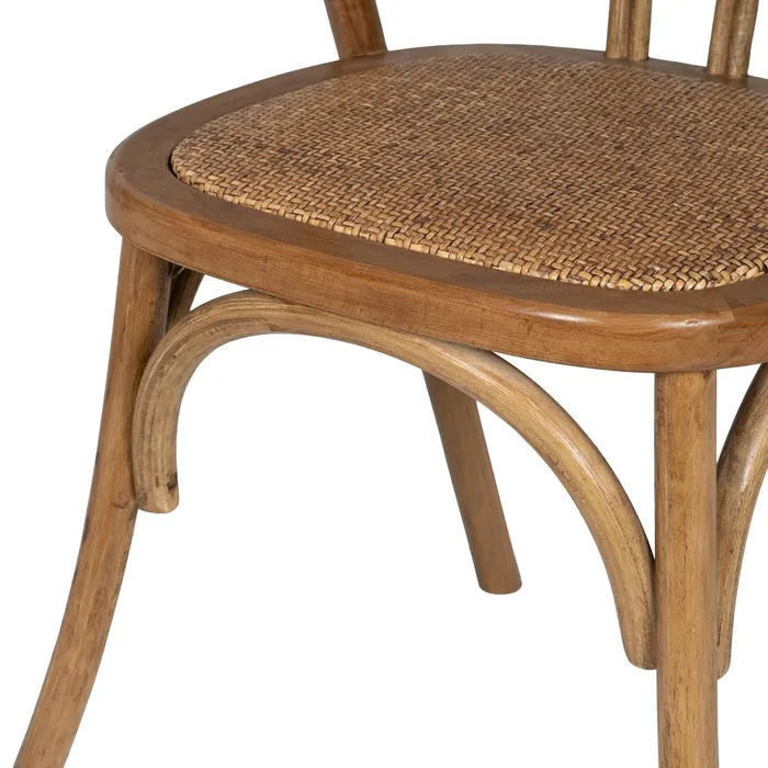 SILLA MIEL MADERA-RATÁN 55 X 50 X 81 CM