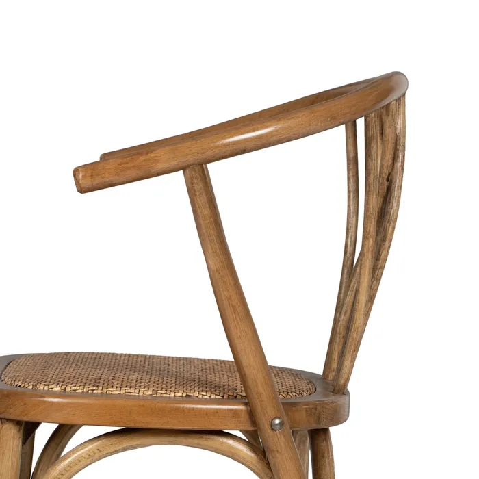 SILLA MIEL MADERA-RATÁN 55 X 50 X 81 CM