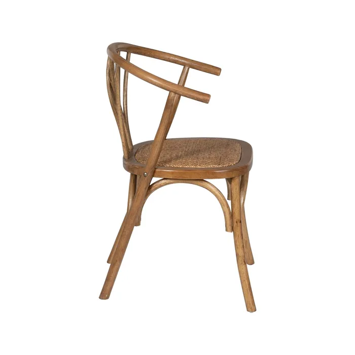 SILLA MIEL MADERA-RATÁN 55 X 50 X 81 CM