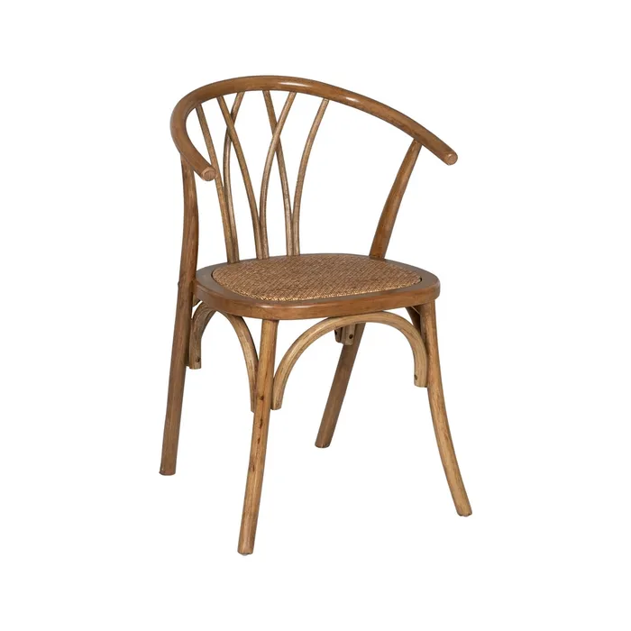 SILLA MIEL MADERA-RATÁN 55 X 50 X 81 CM