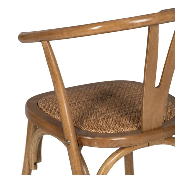 SILLA MIEL MADERA-RATÁN 55 X 50 X 81 CM