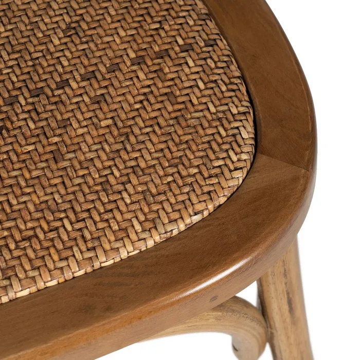 SILLA MIEL MADERA-RATÁN 55 X 50 X 81 CM