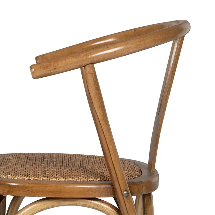 SILLA MIEL MADERA-RATÁN 55 X 50 X 81 CM