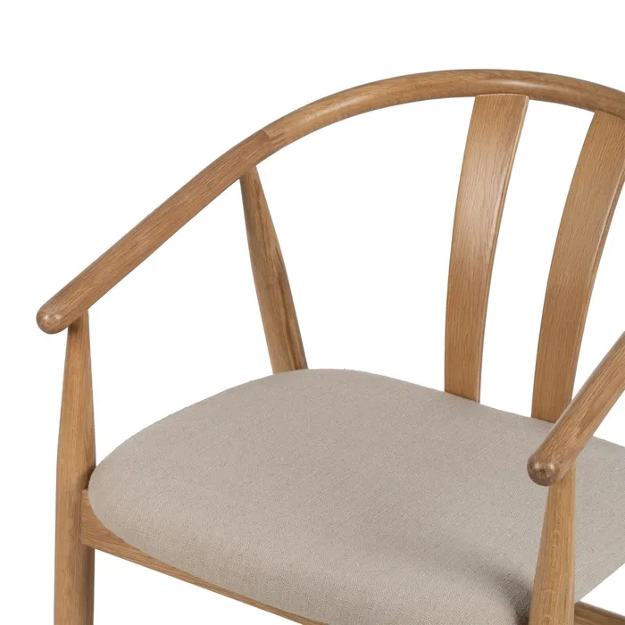 SILLA NATURAL TEJIDO-MADERA SALÓN 56,50 X 57 X 76,50 CM