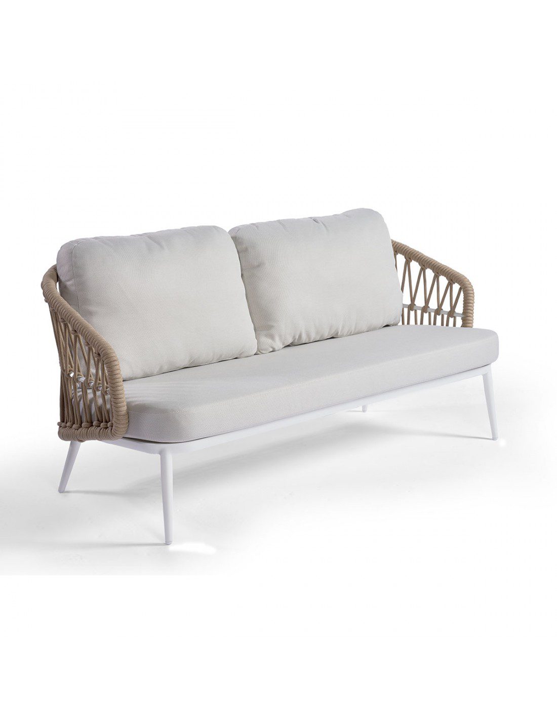 SOFA ALUMINIO BLANCO Y CUERDA EXTERIOR 79,5X179,5X82,5