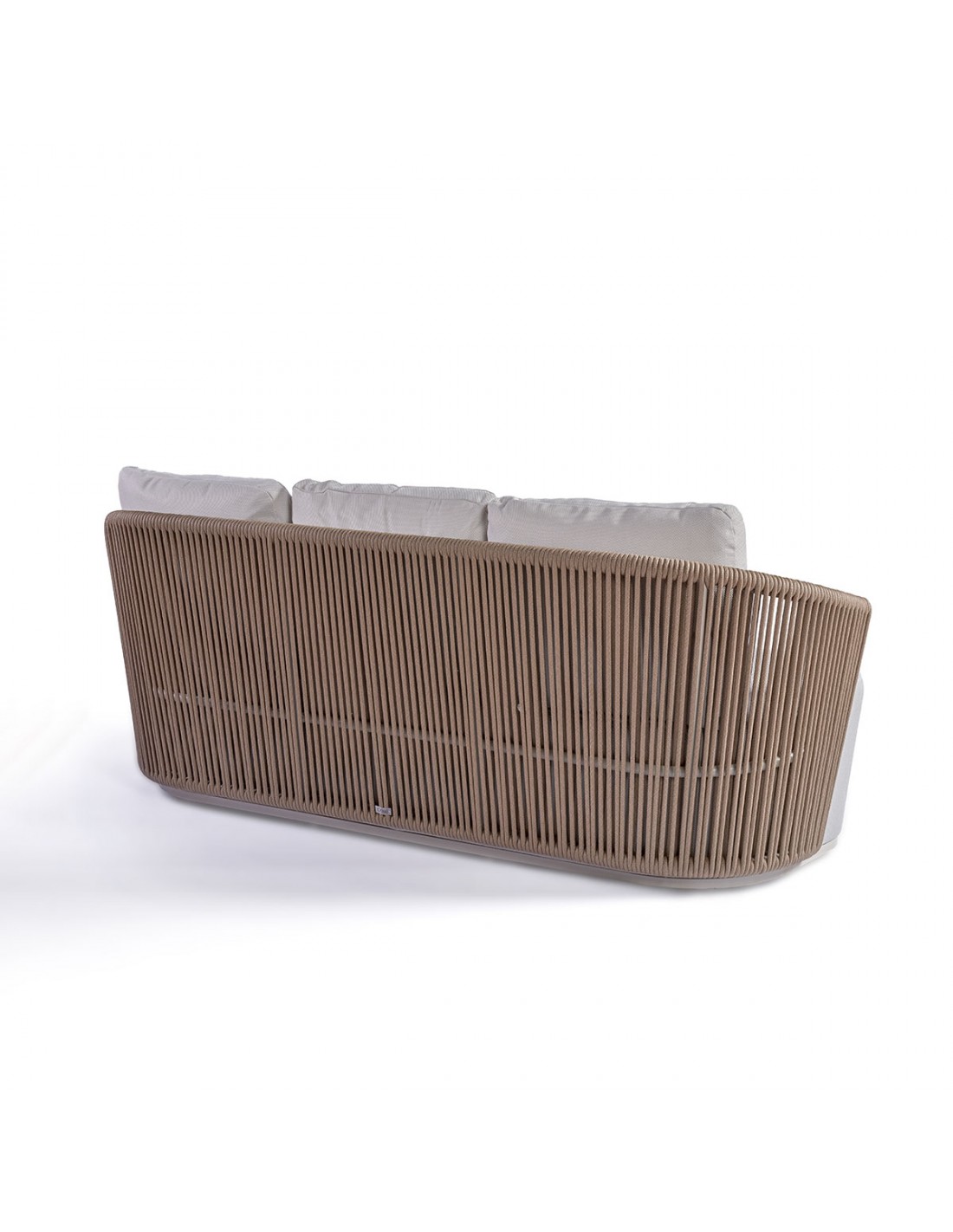 SOFÁ DE CUERDA Y ALUMINIO DE CUERDAS RECTAS 221x87x81,5