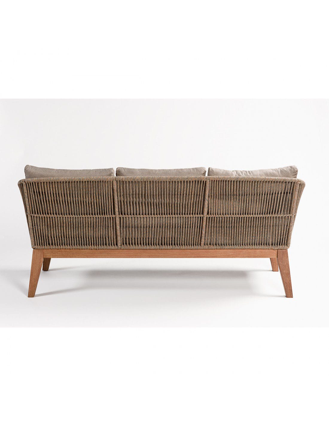 SOFÁ DE MADERA Y CUERDA BEIGE PARA EXTERIOR 71,5X175X77