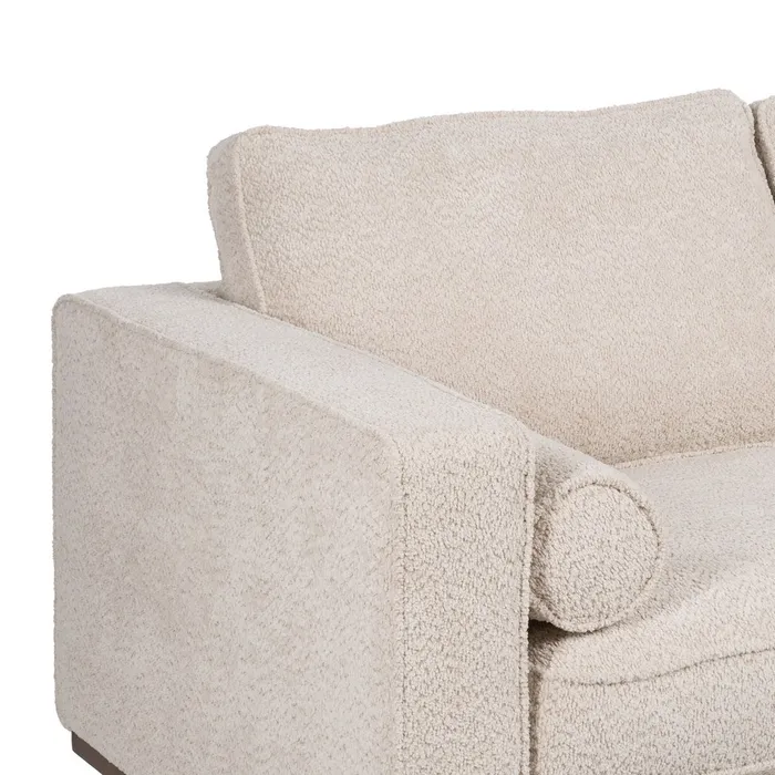 SOFÁ 2 PLAZAS BEIGE TEJIDO-MADERA 172 X 91 X 84 CM
