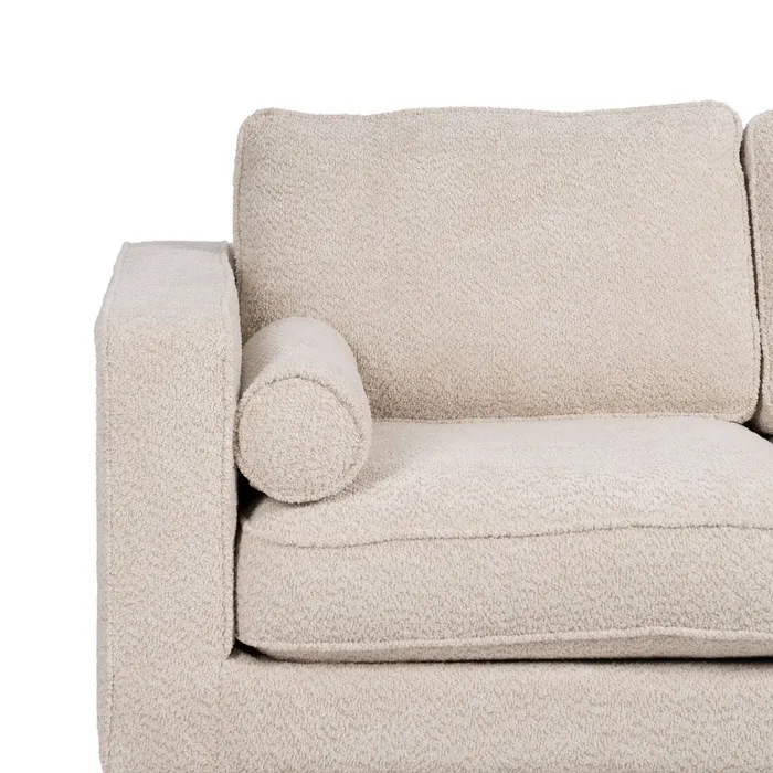 SOFÁ 2 PLAZAS BEIGE TEJIDO-MADERA 172 X 91 X 84 CM