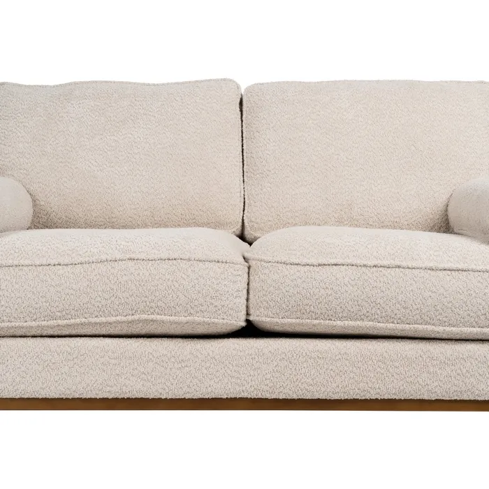 SOFÁ 2 PLAZAS BEIGE TEJIDO-MADERA 172 X 91 X 84 CM
