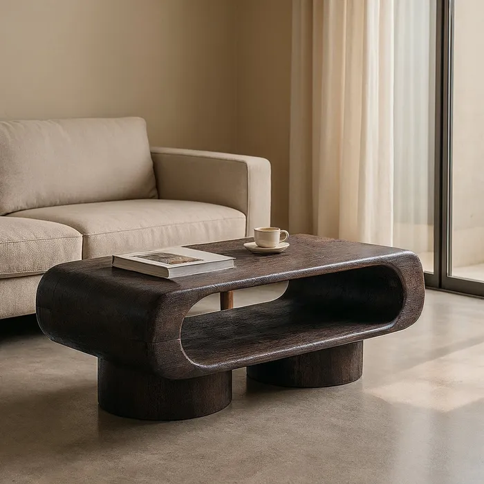 MESA CENTRO MADERA DE MANGO SALÓN 122 X 61 X 42 CM