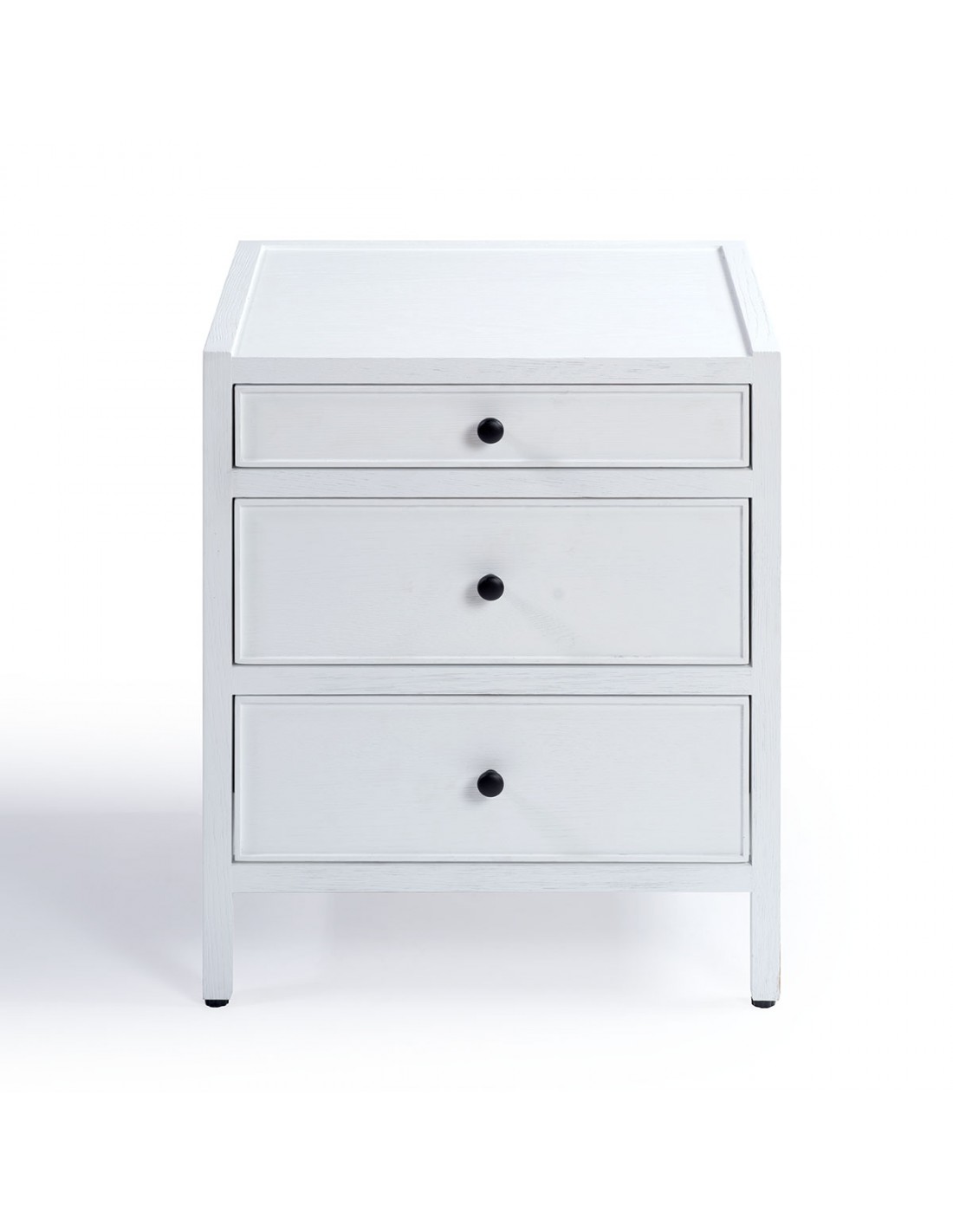 MESITA DE NOCHE ROBLE BLANCO 3 CAJONES ANCHO 50 X 45 X 60