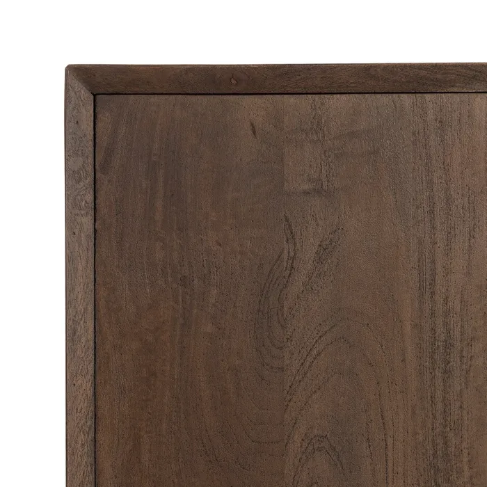 MUEBLE RECIBIDOR MARRÓN MADERA DE MANGO 100 X 40 X 85 CM