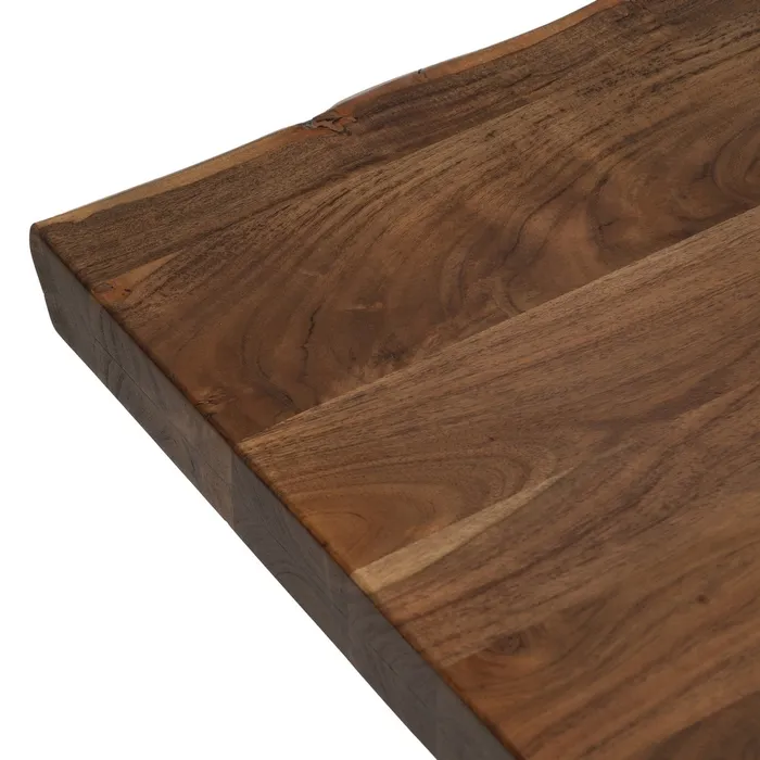 MESA COMEDOR MARRÓN MADERA DE ACACIA 180 X 90 X 77 CM - Imagen 9