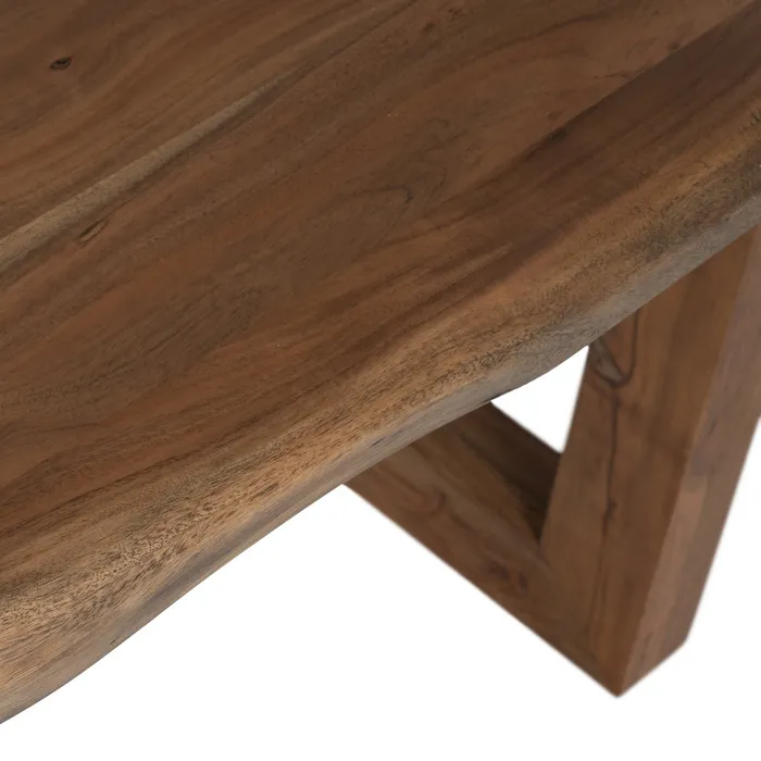MESA COMEDOR MARRÓN MADERA DE ACACIA 180 X 90 X 77 CM - Imagen 3