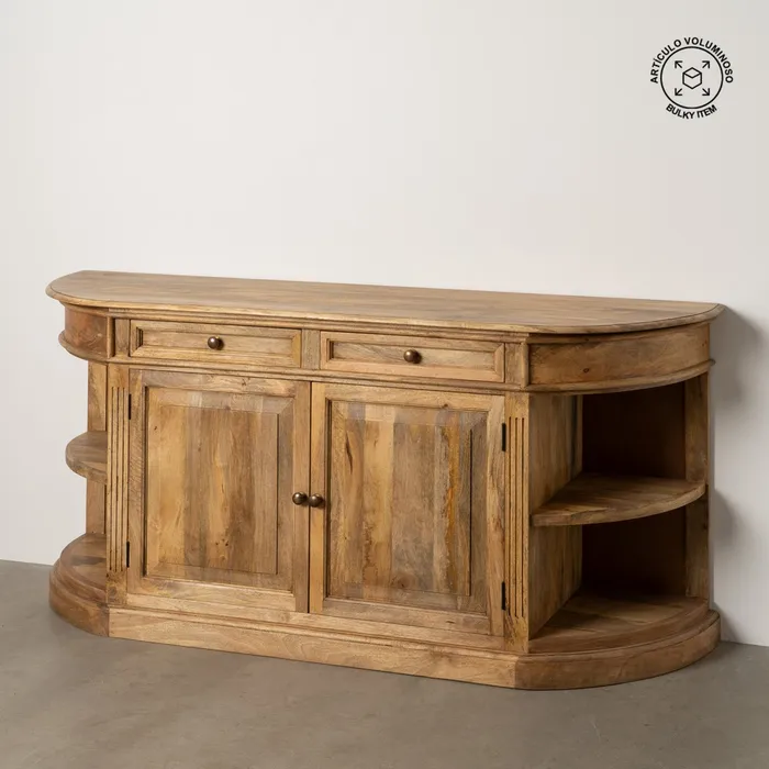 APARADOR NATURAL MADERA DE MANGO SALÓN 189 X 53 X 88 CM - Imagen 7