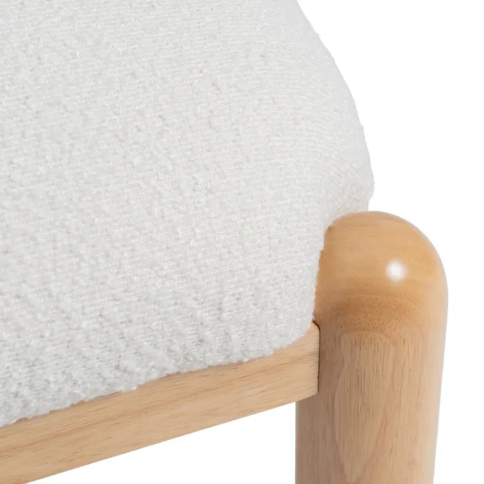 SILLÓN BLANCO-NATURAL MADERA DE CAUCHO 62 X 62 X 71 CM