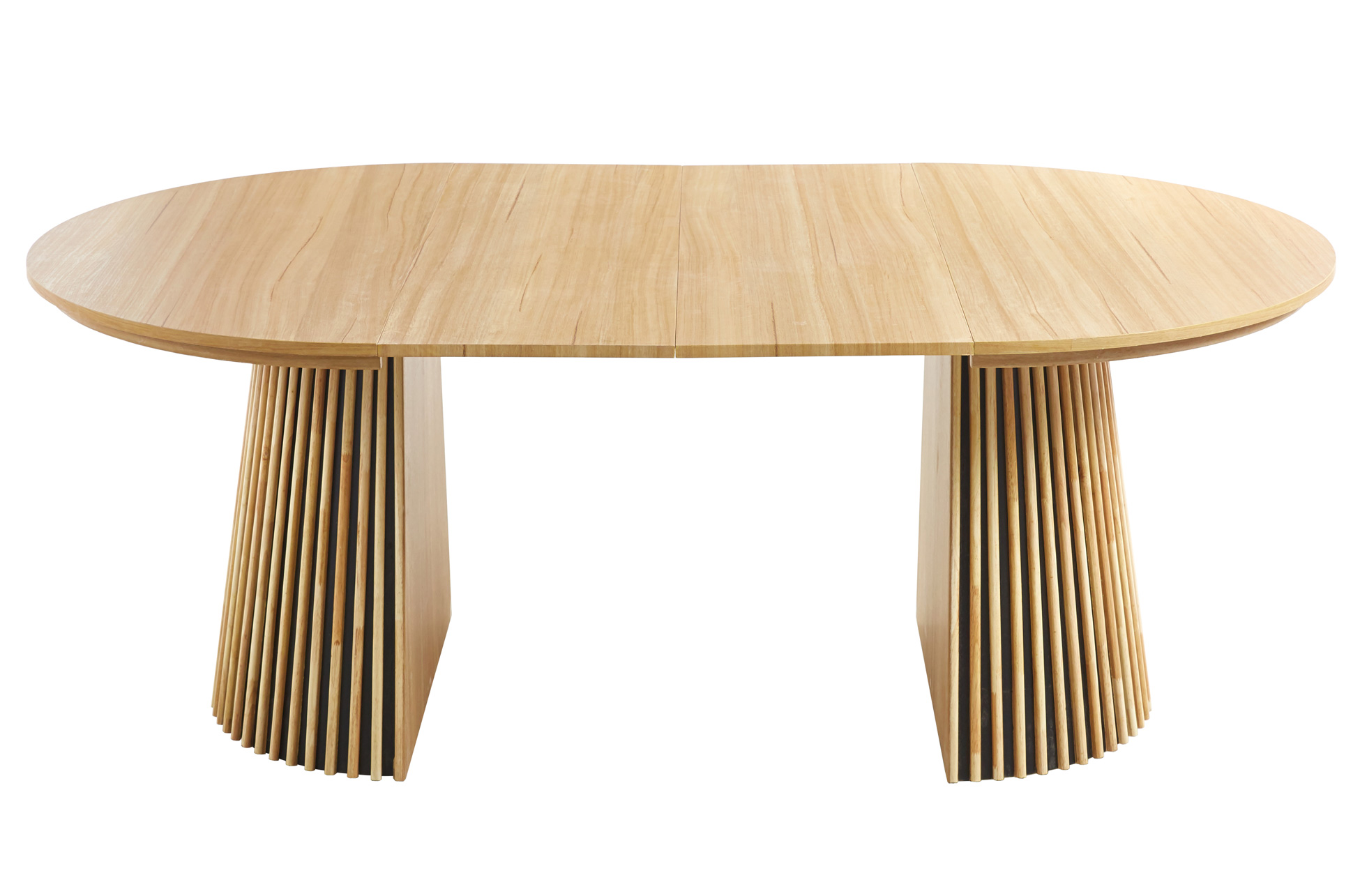 MESA COMEDOR REDONDA EXTENSIBLE KEANU 120 - 160 - 200 x 120 CM OAK. - Imagen 2