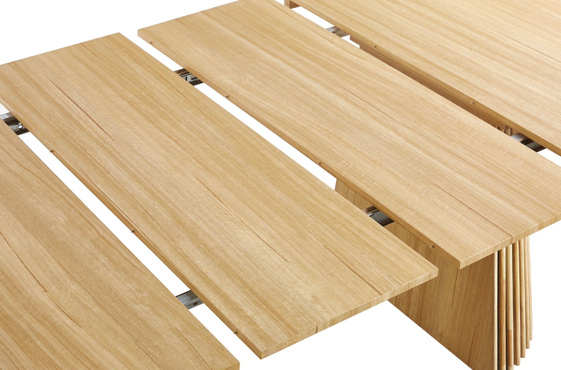 MESA COMEDOR REDONDA EXTENSIBLE KEANU 120 - 160 - 200 x 120 CM OAK. - Imagen 5