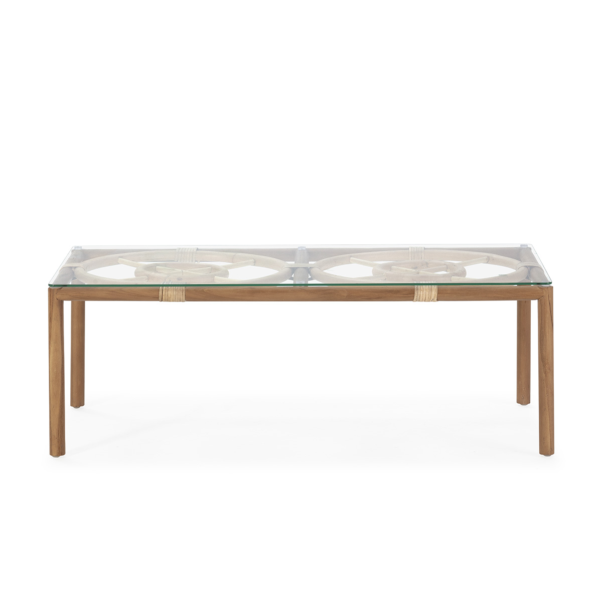 MESA DE CENTRO 100X50X35 MADERA DE TECA/RATÁN