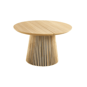 MESA COMEDOR REDONDA EXTENSIBLE KEANU 120 - 160 - 200 x 120 CM OAK.