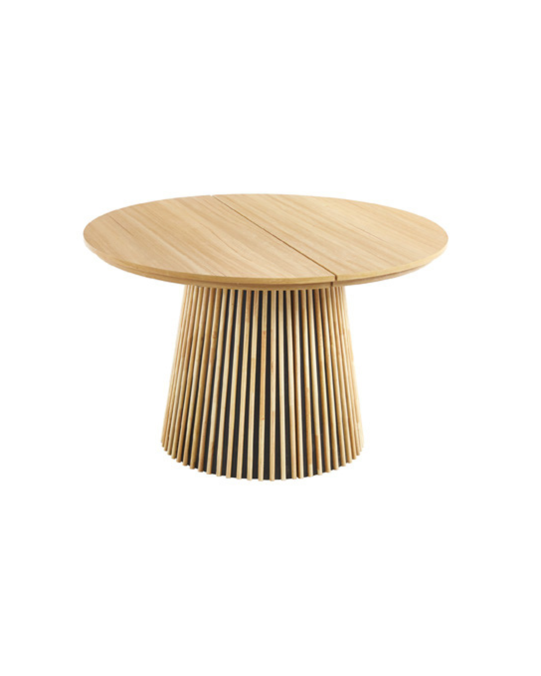 MESA COMEDOR REDONDA EXTENSIBLE KEANU 120 - 160 - 200 x 120 CM OAK.