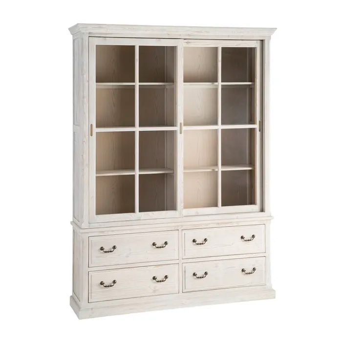 ALACENA BLANCO ROZADO MADERA DE PINO 180 X 44 X 240 CM