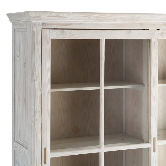 ALACENA BLANCO ROZADO MADERA DE PINO 180 X 44 X 240 CM - Imagen 3
