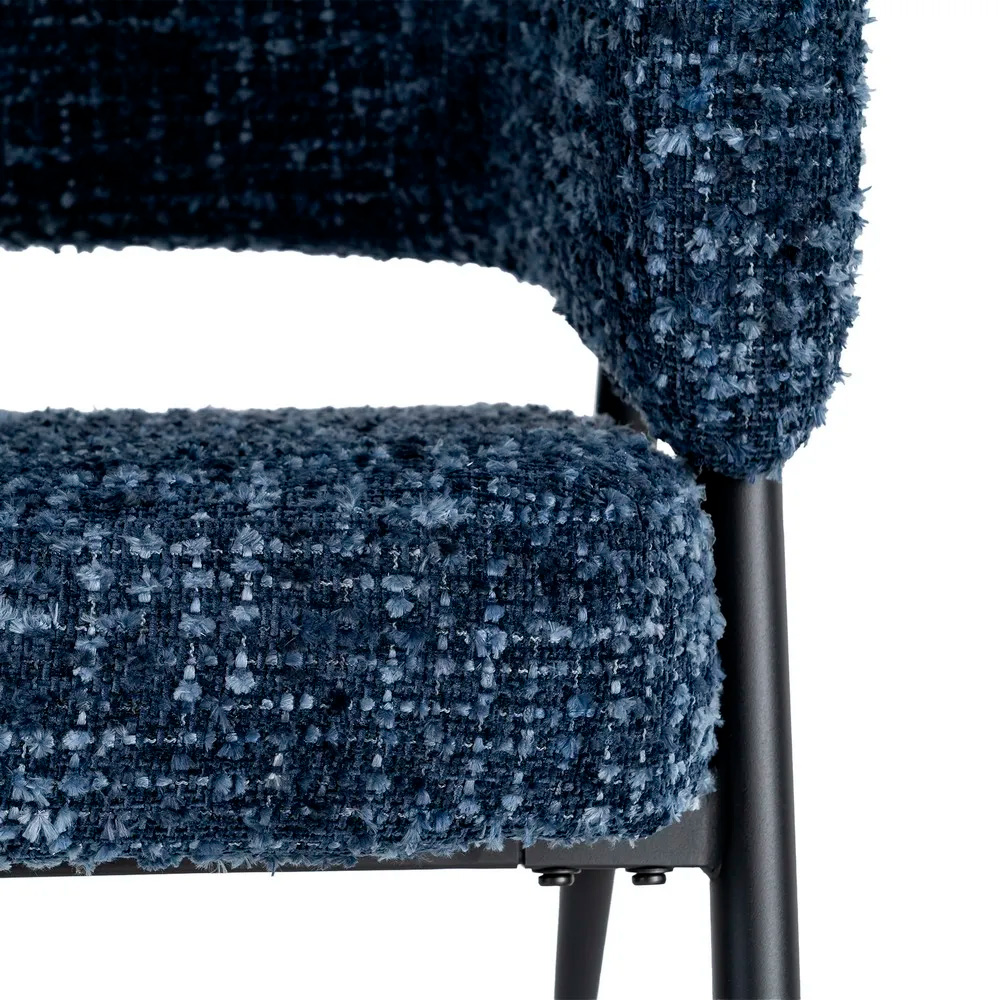 Pack 2 SILLONES AZUL TEJIDO-METAL SALÓN 71 X 70 X 75 CM - Imagen 5