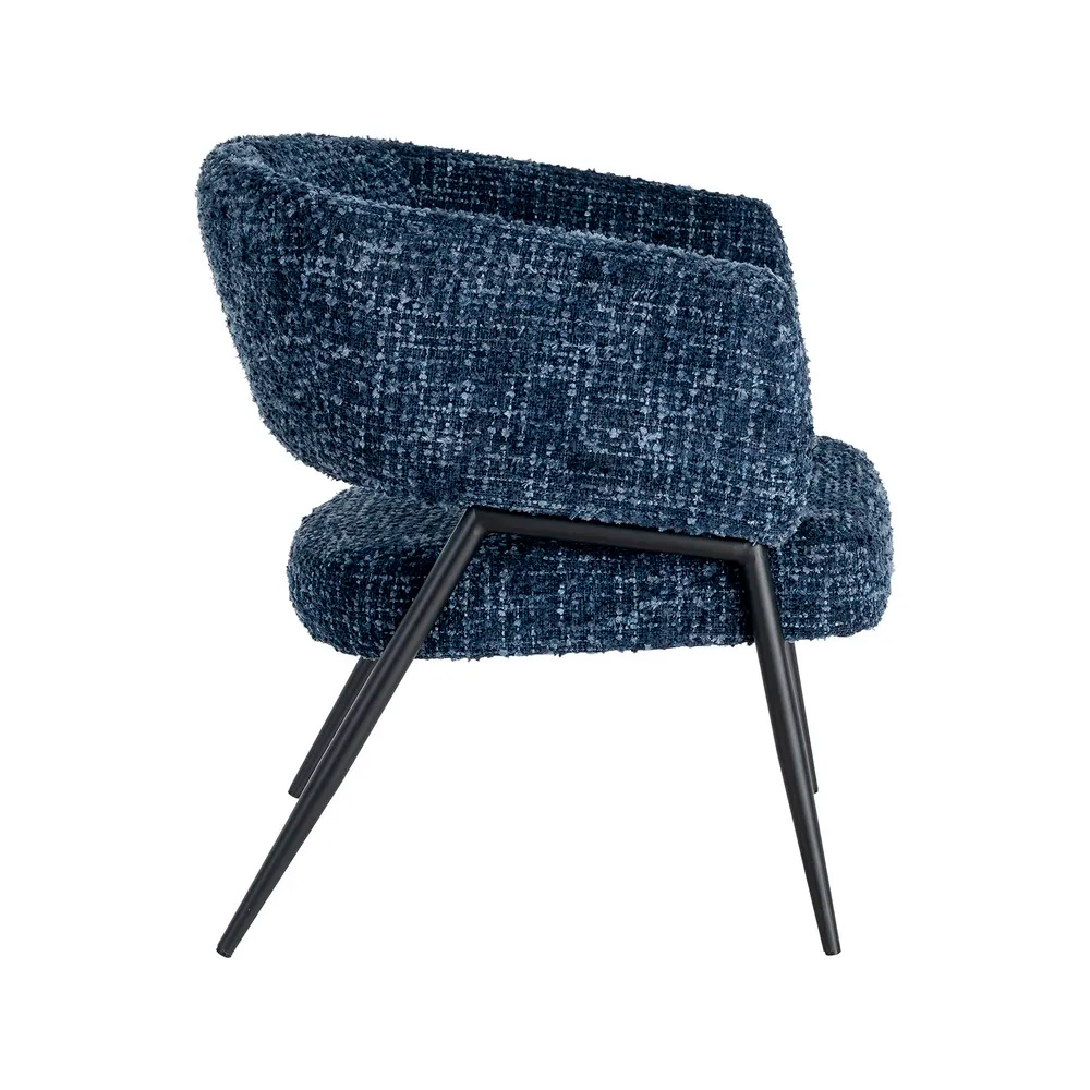Pack 2 SILLONES AZUL TEJIDO-METAL SALÓN 71 X 70 X 75 CM - Imagen 2