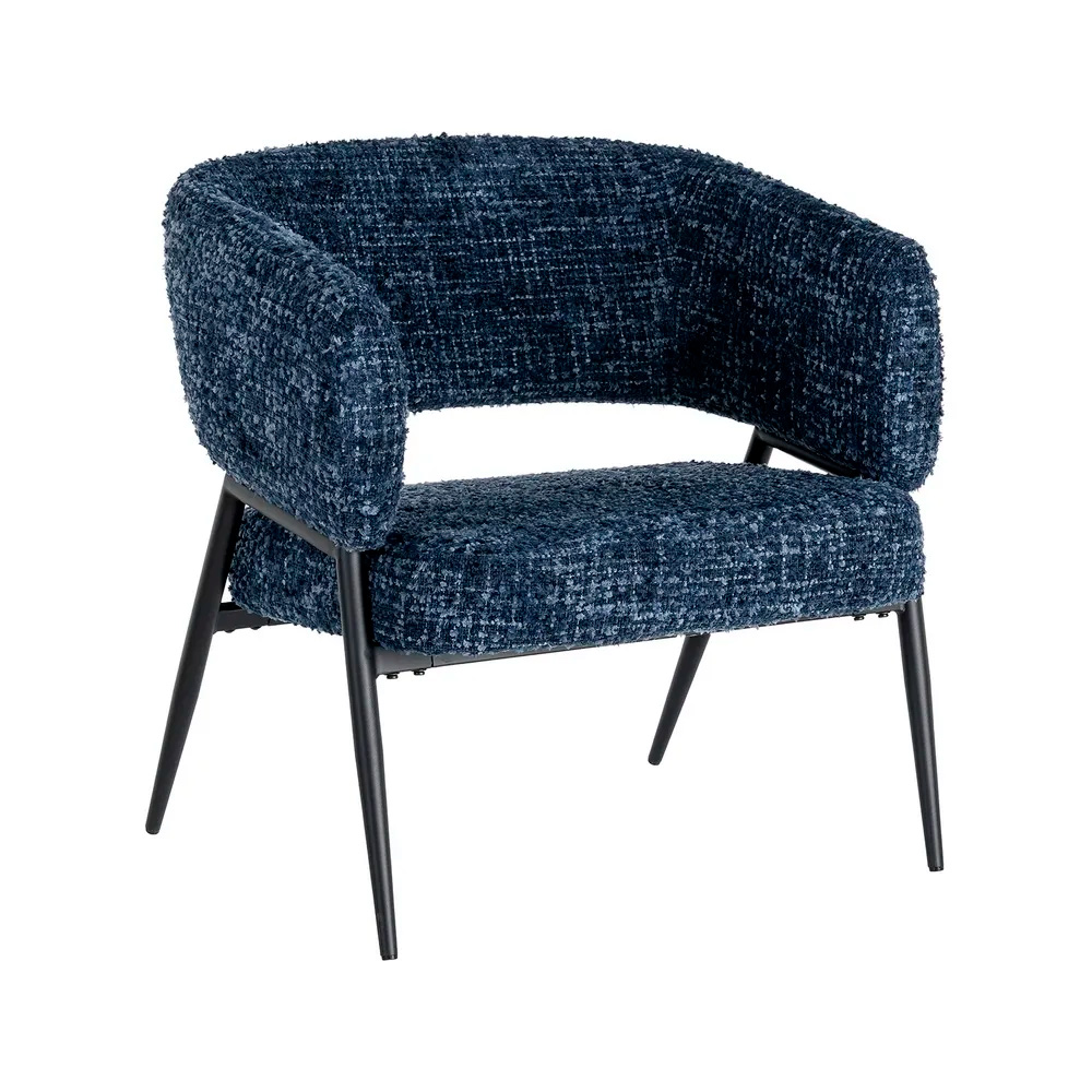 Pack 2 SILLONES AZUL TEJIDO-METAL SALÓN 71 X 70 X 75 CM