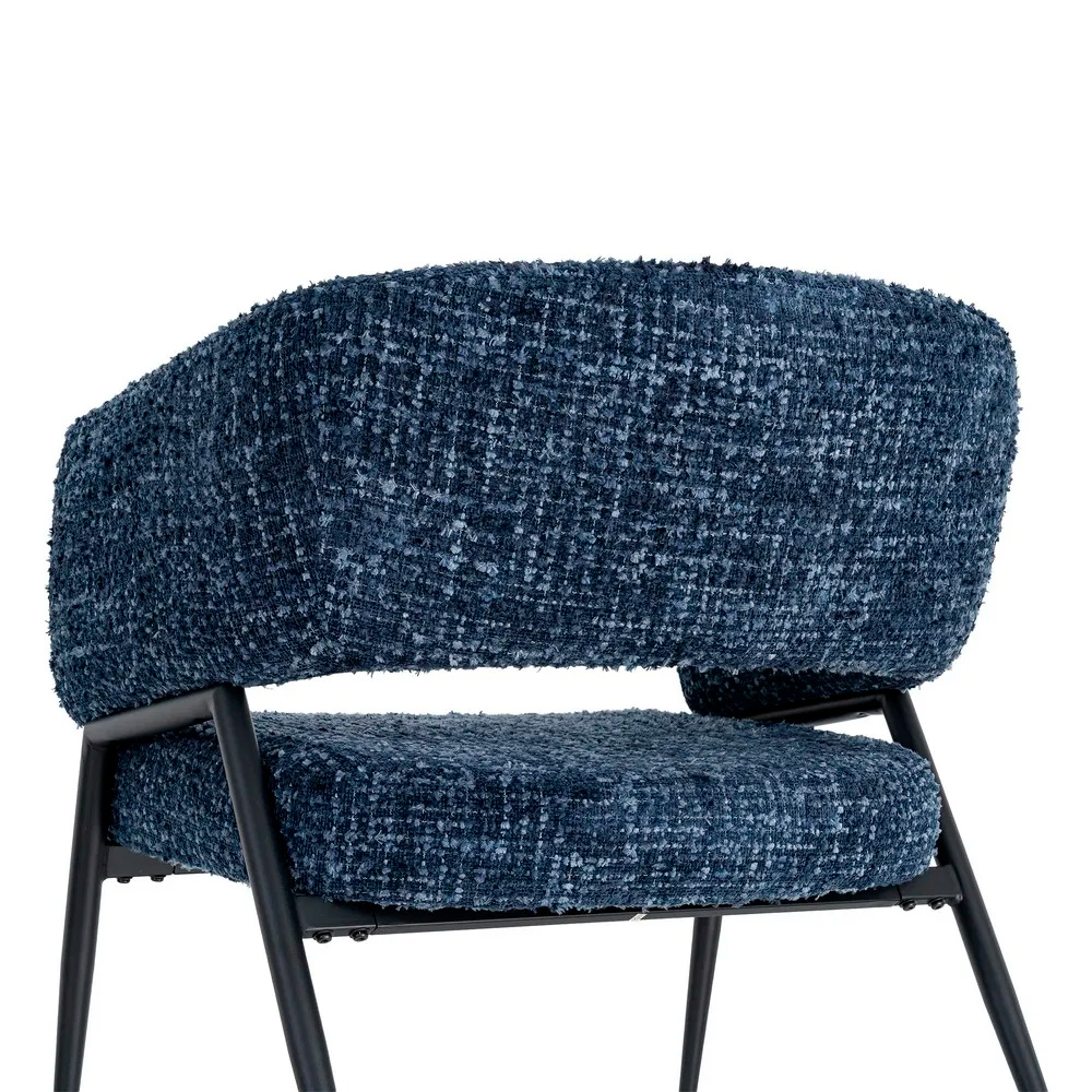 Pack 2 SILLONES AZUL TEJIDO-METAL SALÓN 71 X 70 X 75 CM - Imagen 4