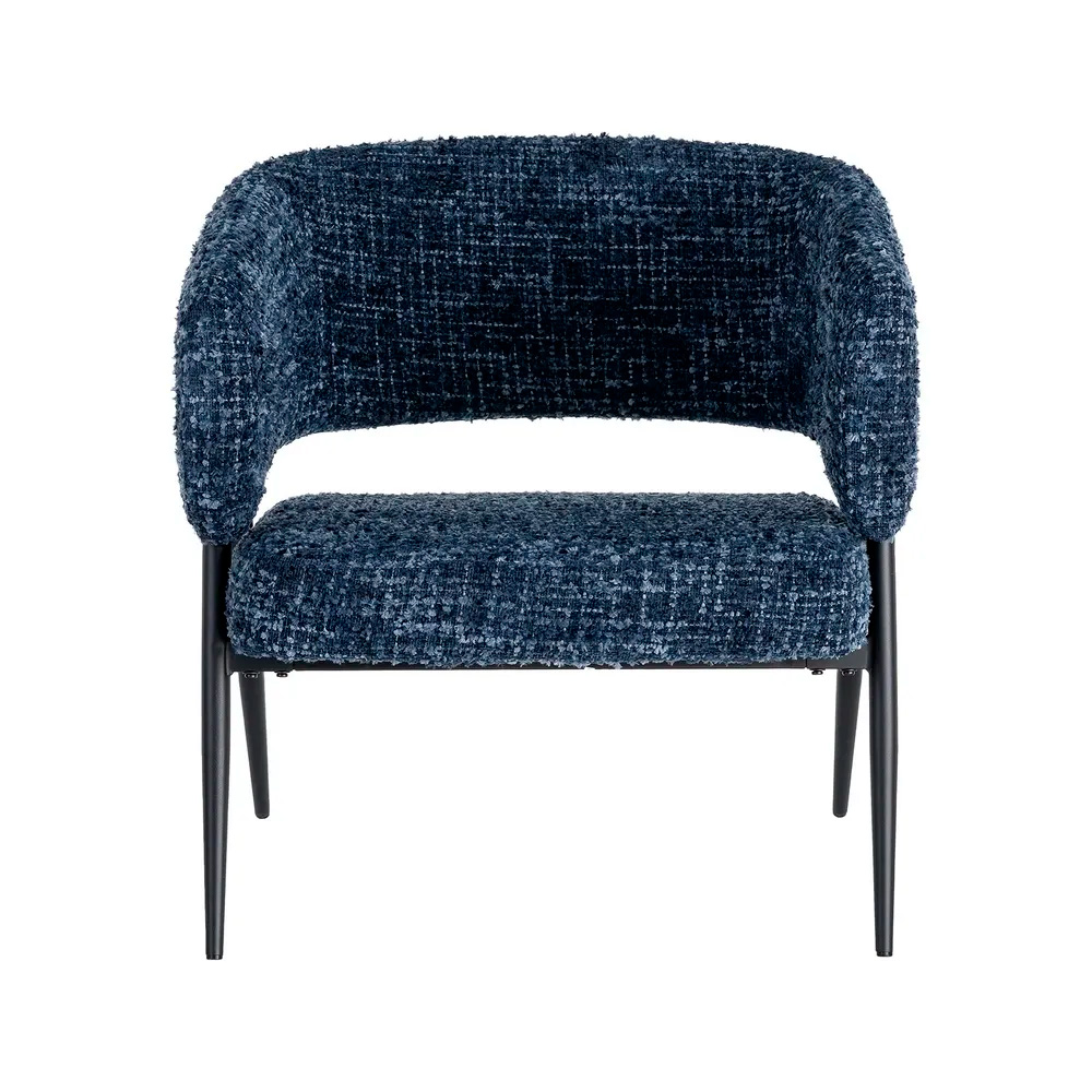 Pack 2 SILLONES AZUL TEJIDO-METAL SALÓN 71 X 70 X 75 CM - Imagen 3