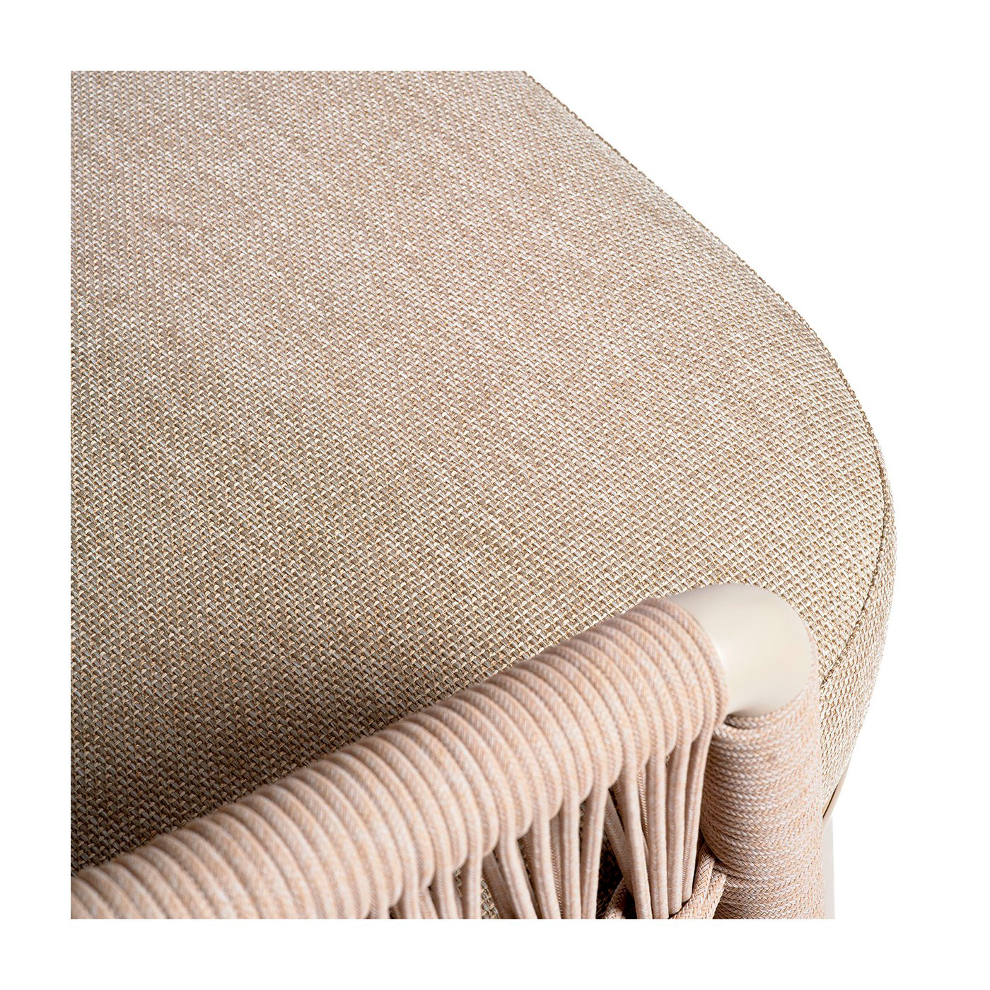 Sillón redondo de exterior en aluminio y cuerda. - Imagen 4