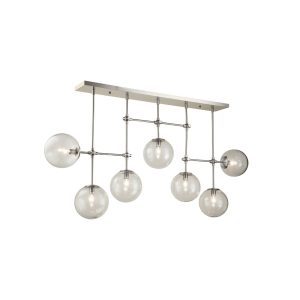 Lampara cromada envejecida y cristal 120x300x500