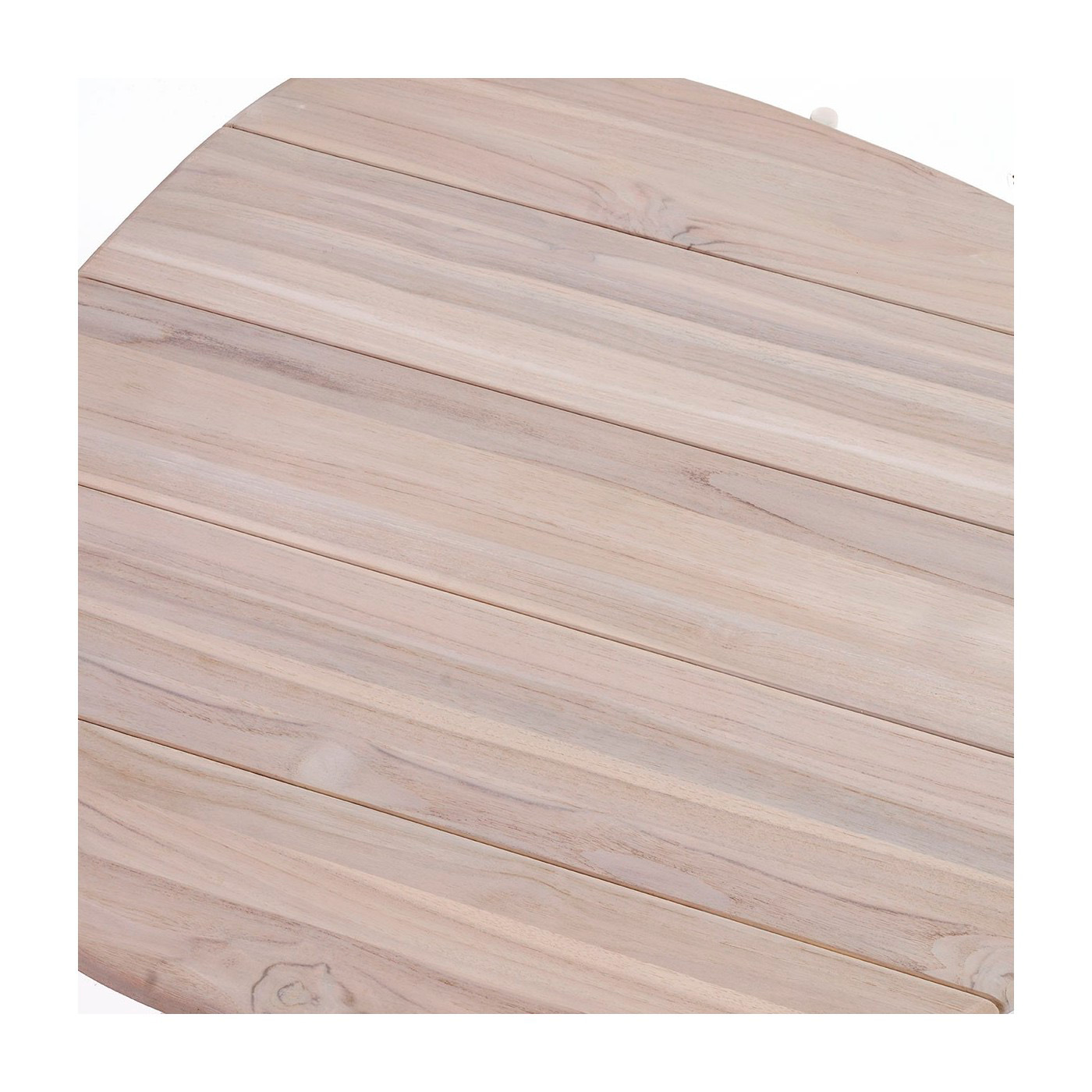 Mesa de centro de teca envejecida y aluminio blanco 3x93x39,5 cm - Imagen 2
