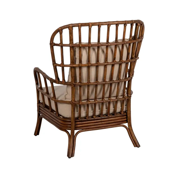 SILLÓN MARRÓN RATÁN DECORACIÓN 82 X 78 X 108 CM - Imagen 3