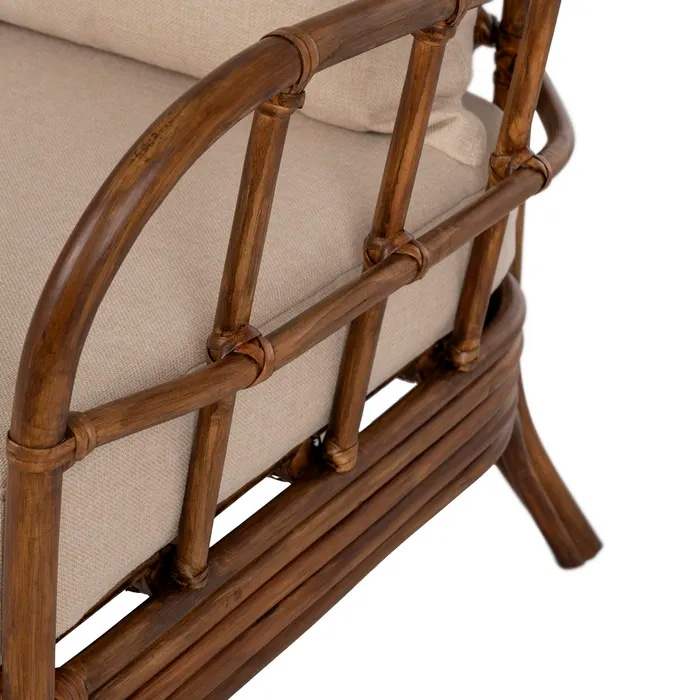 SILLÓN MARRÓN RATÁN DECORACIÓN 82 X 78 X 108 CM - Imagen 6